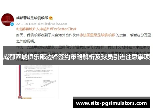 成都蓉城俱乐部边锋签约策略解析及球员引进注意事项