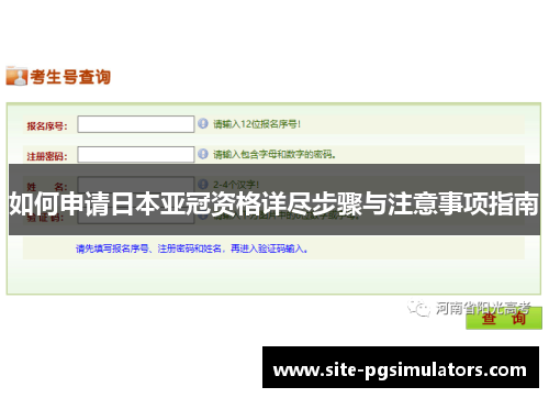 如何申请日本亚冠资格详尽步骤与注意事项指南