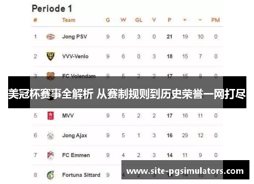 美冠杯赛事全解析 从赛制规则到历史荣誉一网打尽